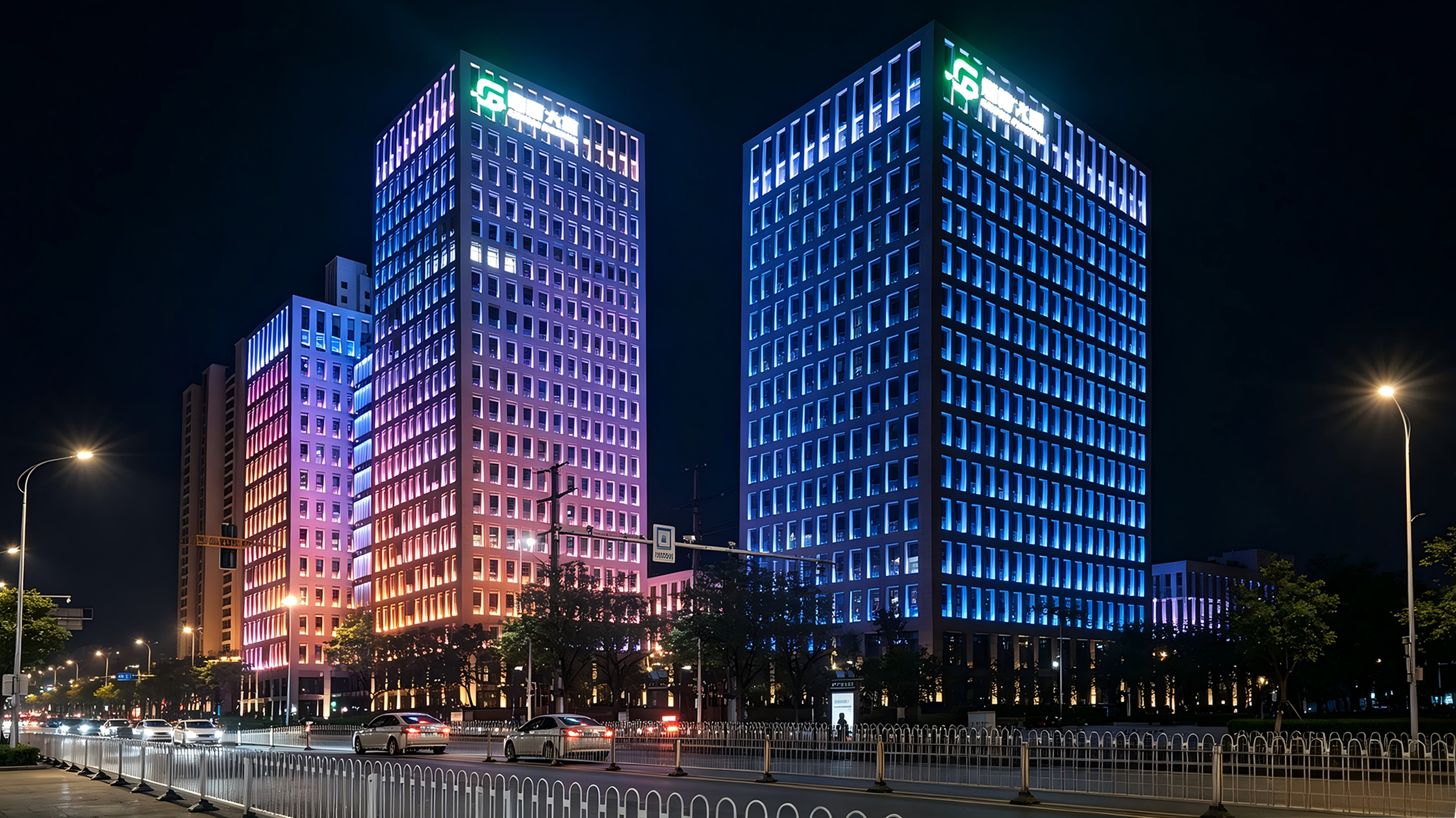 Latest company case about Guojin Building Facade Lighting Project