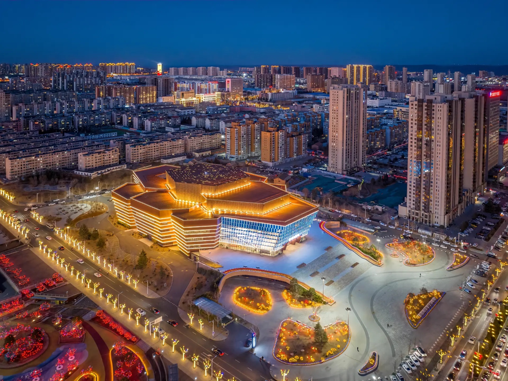 Latest company case about Jincheng Culture and Art Center Lighting Project