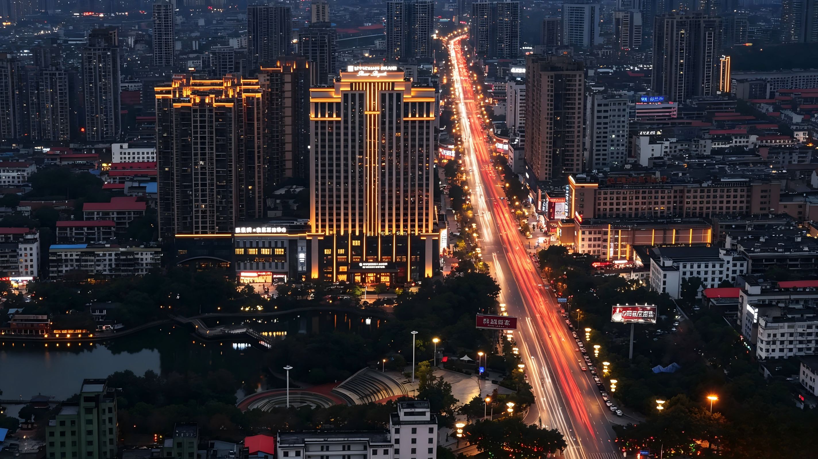 Latest company case about Loudi Wanhao City Plaza Nightscape Lighting Project